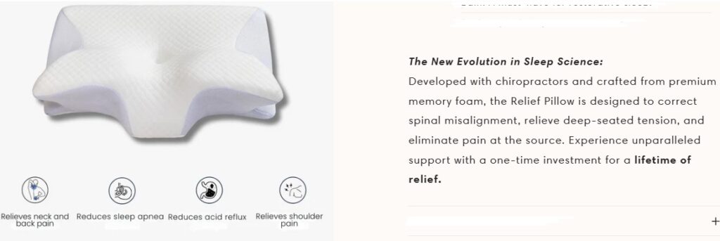 What is Dreamers Relief Pillow?